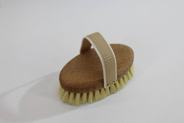 Preview: Massagebürste, oval mit Gurtband / Agave